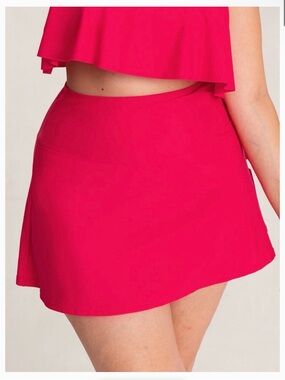 NEW Shapermint Essentials High Waisted Full Coverage Swim Skirt XL Pink